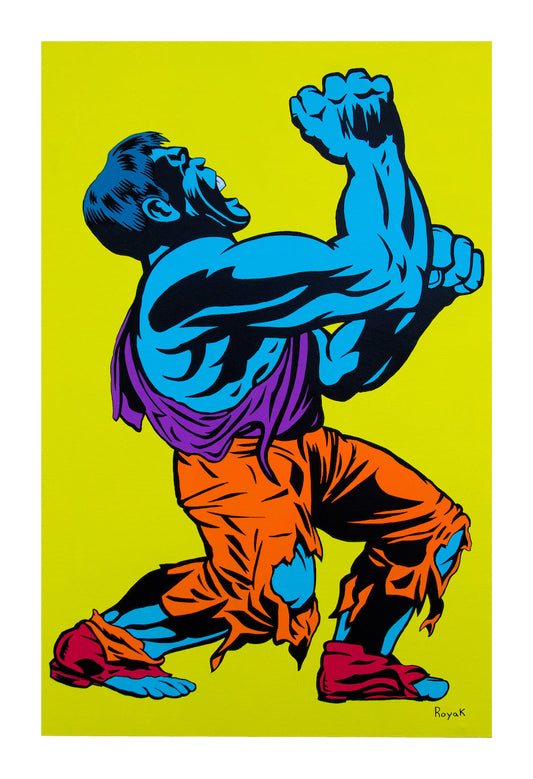 Platinum Black Light Hulk Print