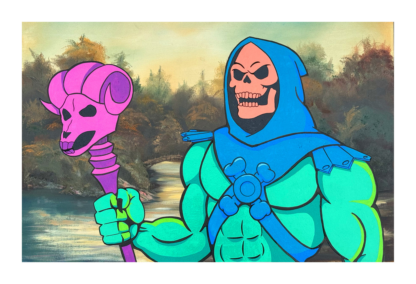 Blacklight Skeletor Art Print - 25 available