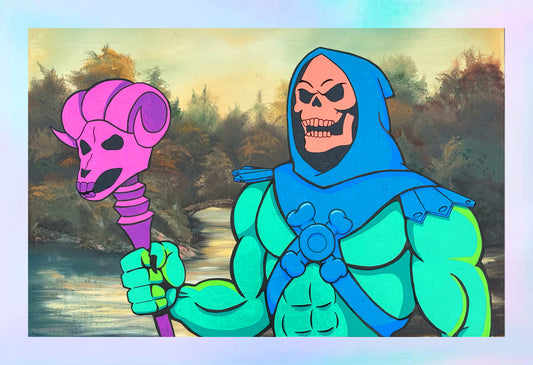 Platinum Blacklight Skeletor Art Print - 10 available